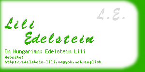 lili edelstein business card